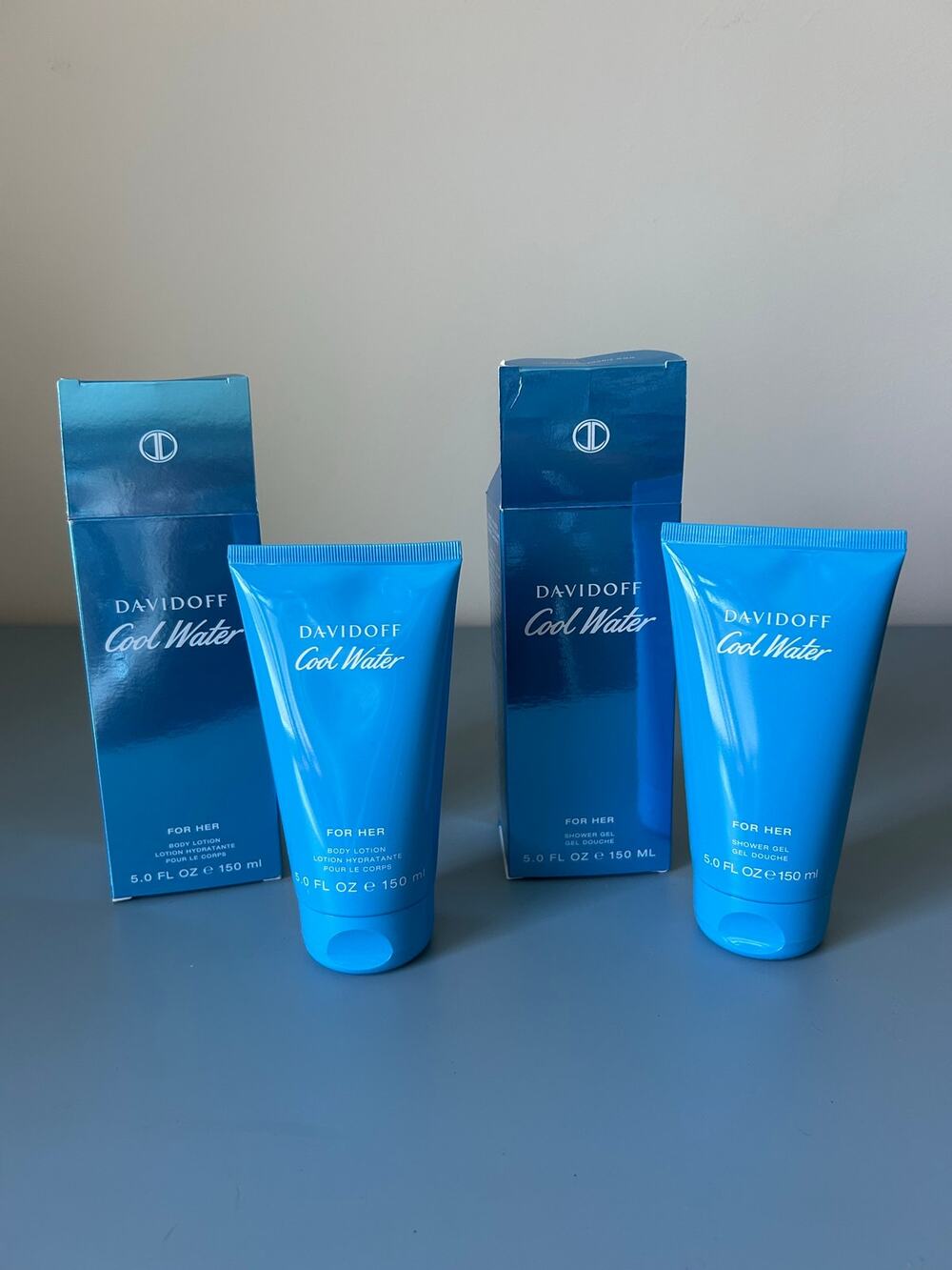 Davidoff Cool Water For Her body wash and body lotion set brand new